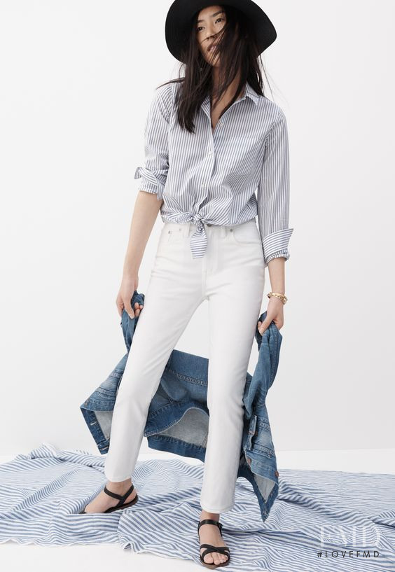 Liu Wen featured in  the Madewell Denim lookbook for Spring 2016