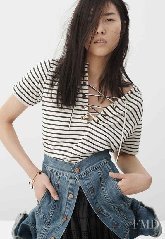 Liu Wen featured in  the Madewell Denim lookbook for Spring 2016