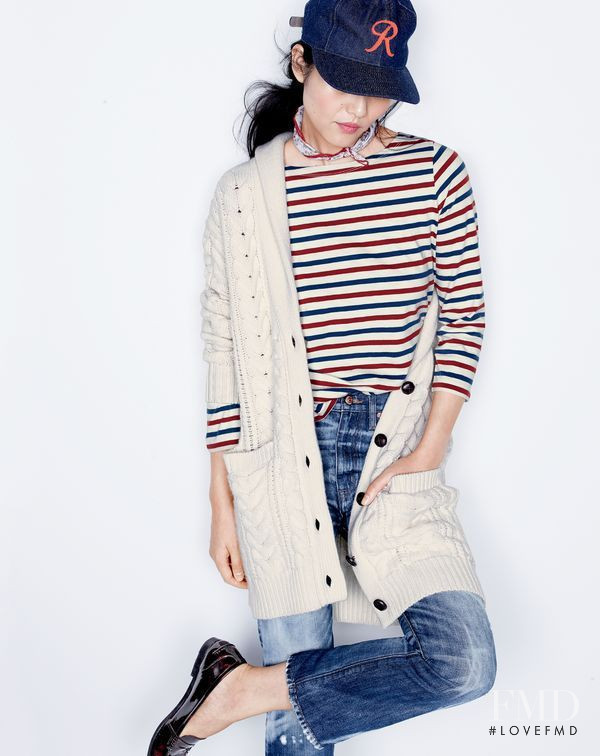 Liu Wen featured in  the J.Crew catalogue for Autumn/Winter 2015