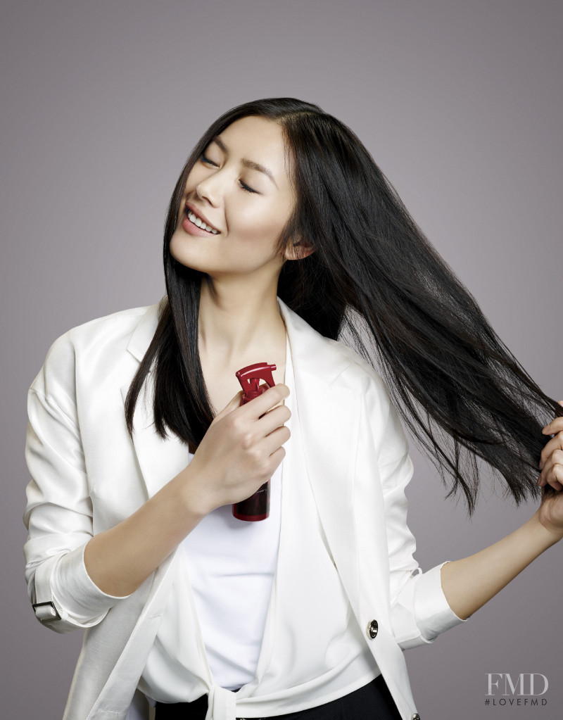 Liu Wen featured in  the Sassoon advertisement for Holiday 2015