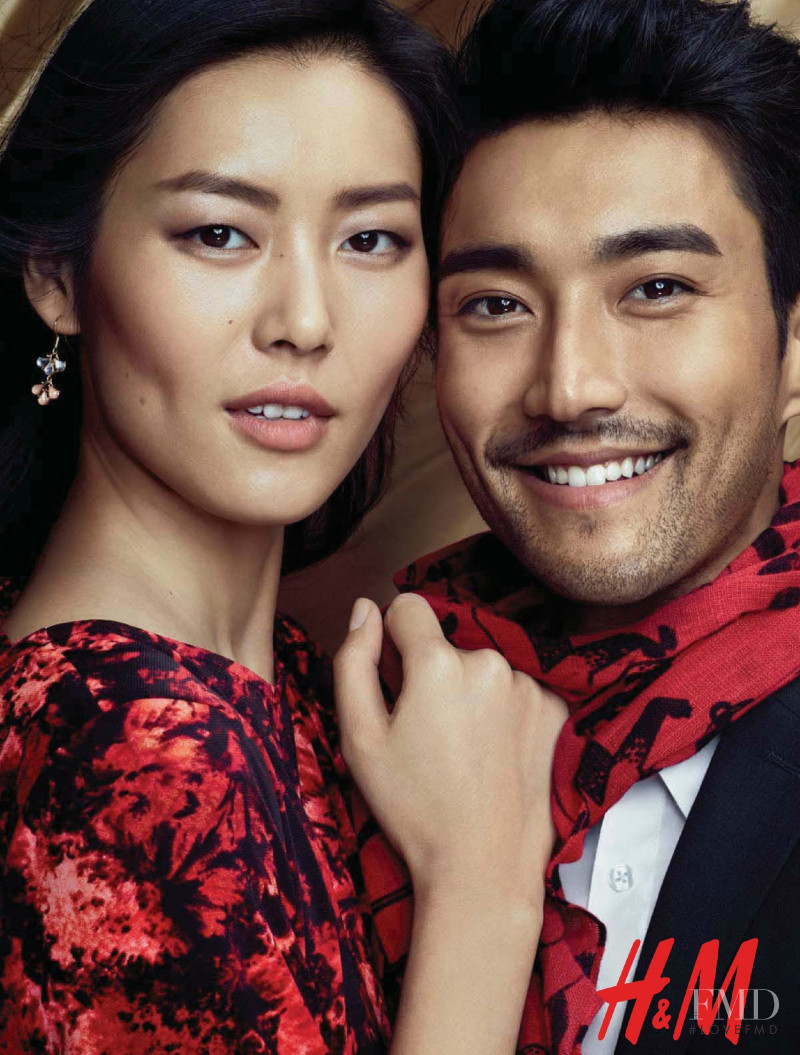 Liu Wen featured in  the H&M Chinese New Year Holiday advertisement for Spring/Summer 2016