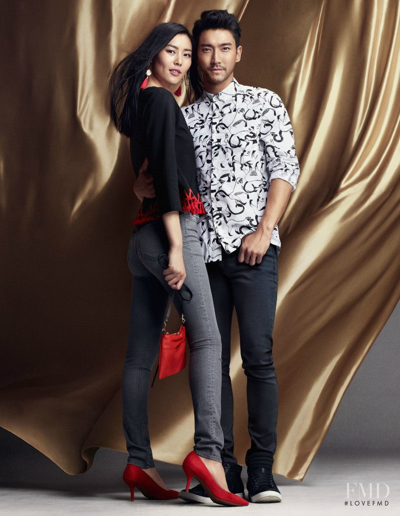 Liu Wen featured in  the H&M Chinese New Year Holiday advertisement for Spring/Summer 2016