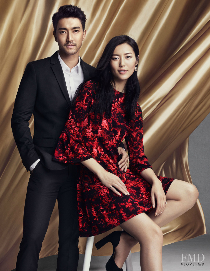 Liu Wen featured in  the H&M Chinese New Year Holiday advertisement for Spring/Summer 2016