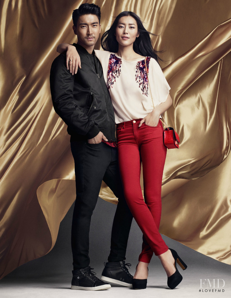 Liu Wen featured in  the H&M Chinese New Year Holiday advertisement for Spring/Summer 2016