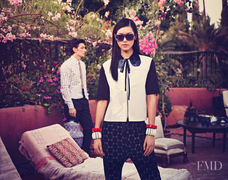 Liu Wen featured in  the H&M x Marni advertisement for Spring/Summer 2013