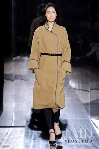 Liu Wen featured in  the Nicole Farhi fashion show for Autumn/Winter 2010