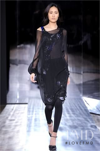 Liu Wen featured in  the Nicole Farhi fashion show for Autumn/Winter 2010