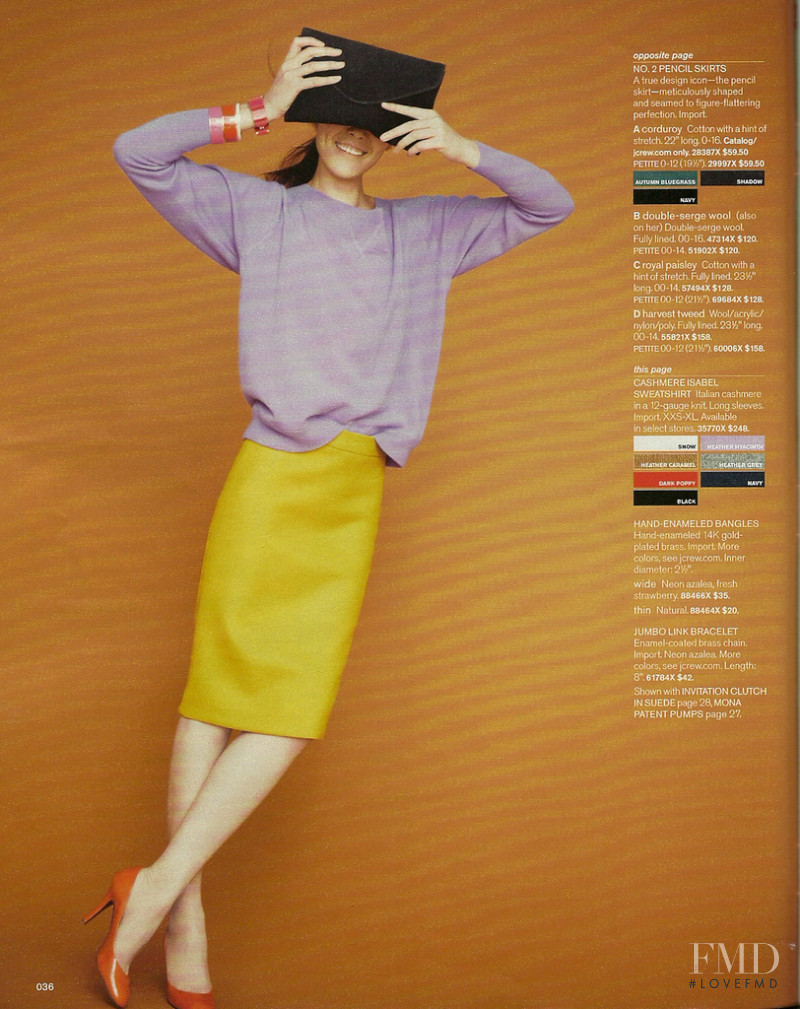 Liu Wen featured in  the J.Crew catalogue for Winter 2011