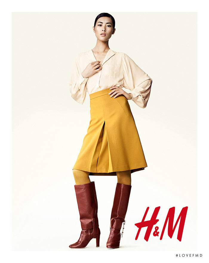 Liu Wen featured in  the H&M advertisement for Fall 2011