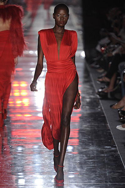 Ajak Deng featured in  the Alexandre Vauthier fashion show for Autumn/Winter 2011
