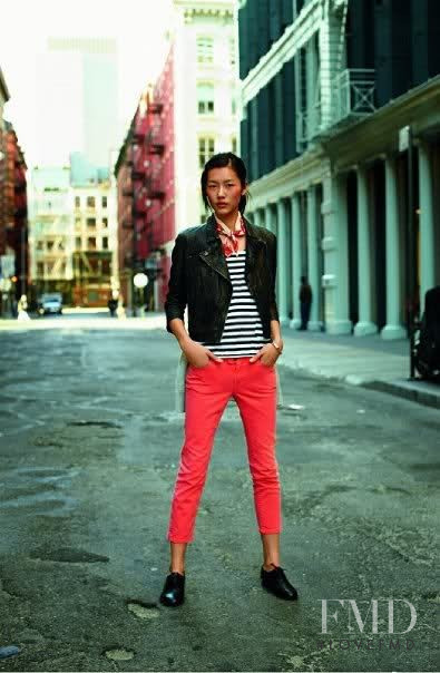 Liu Wen featured in  the DKNY Jeans advertisement for Spring/Summer 2009