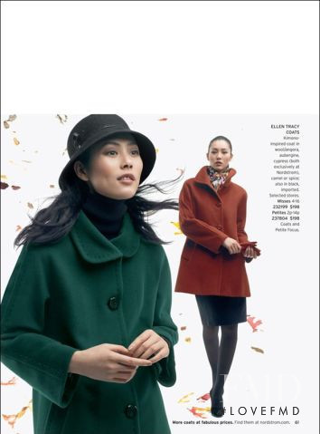 Liu Wen featured in  the Nordstrom catalogue for Fall 2009