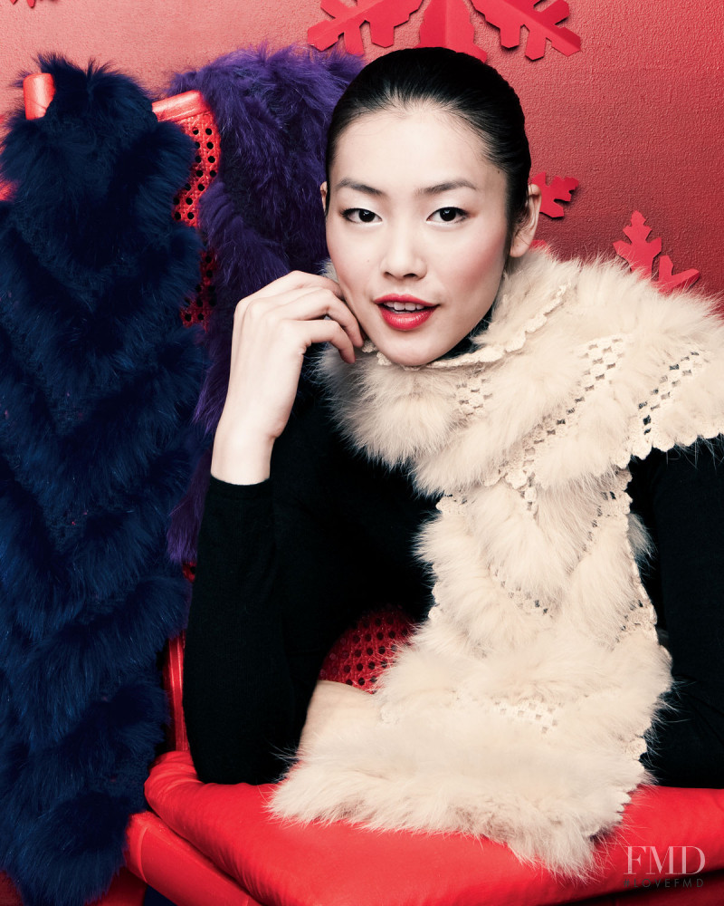 Liu Wen featured in  the Neiman Marcus catalogue for Christmas 2009