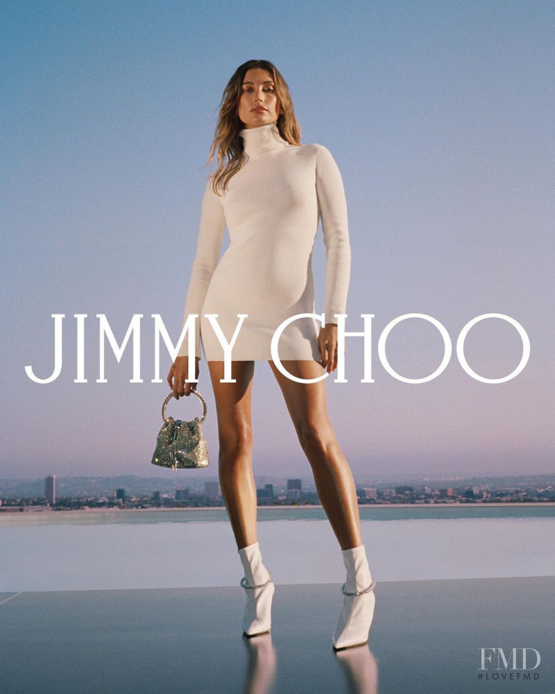 Hailey Baldwin Bieber featured in  the Jimmy Choo advertisement for Fall 2021