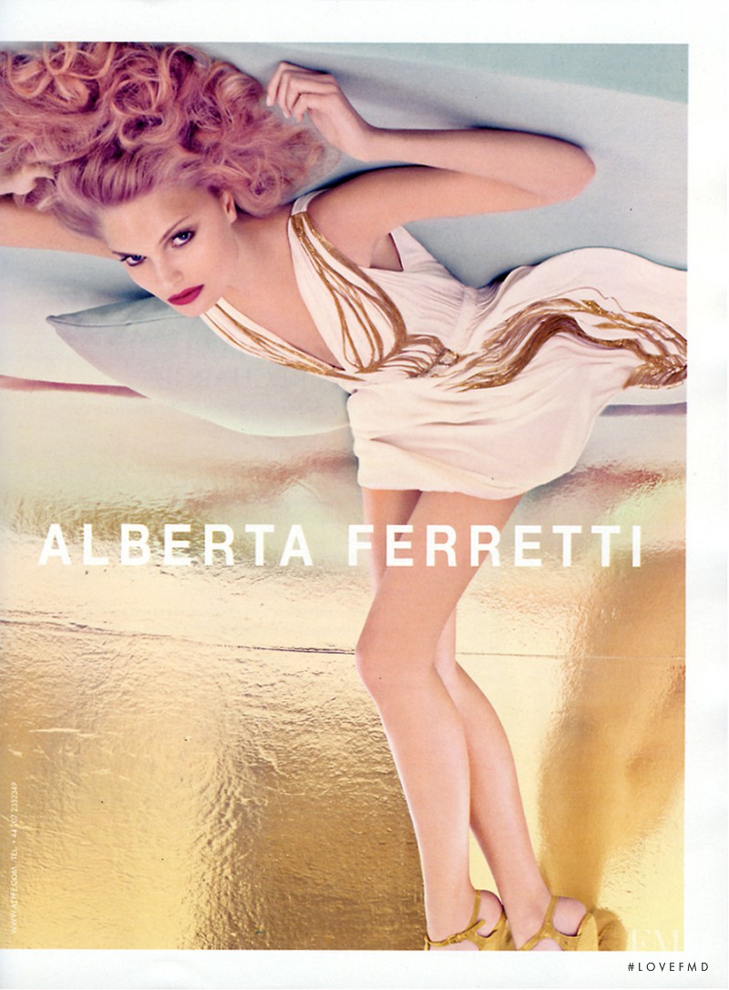 Agnete Hegelund featured in  the Alberta Ferretti advertisement for Spring/Summer 2008