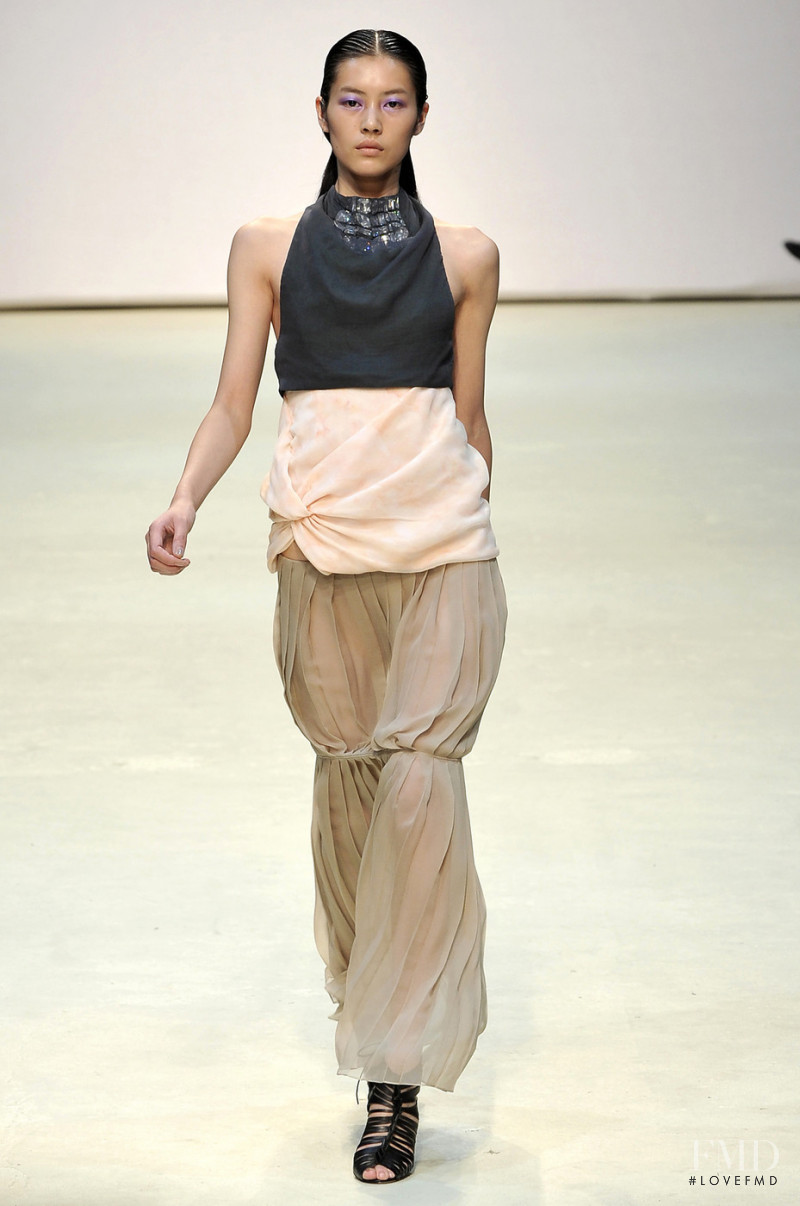 Liu Wen featured in  the Marios Schwab fashion show for Spring/Summer 2010