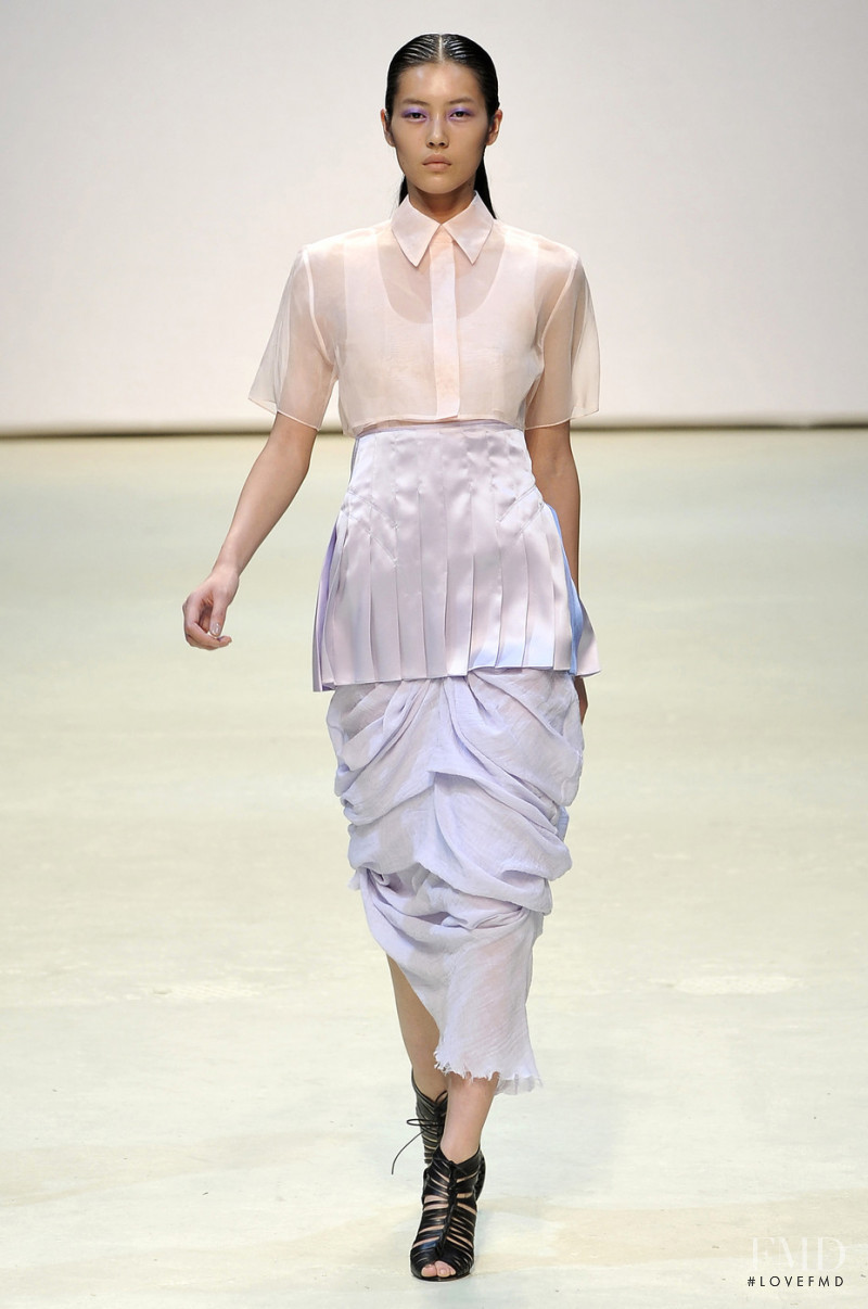 Liu Wen featured in  the Marios Schwab fashion show for Spring/Summer 2010
