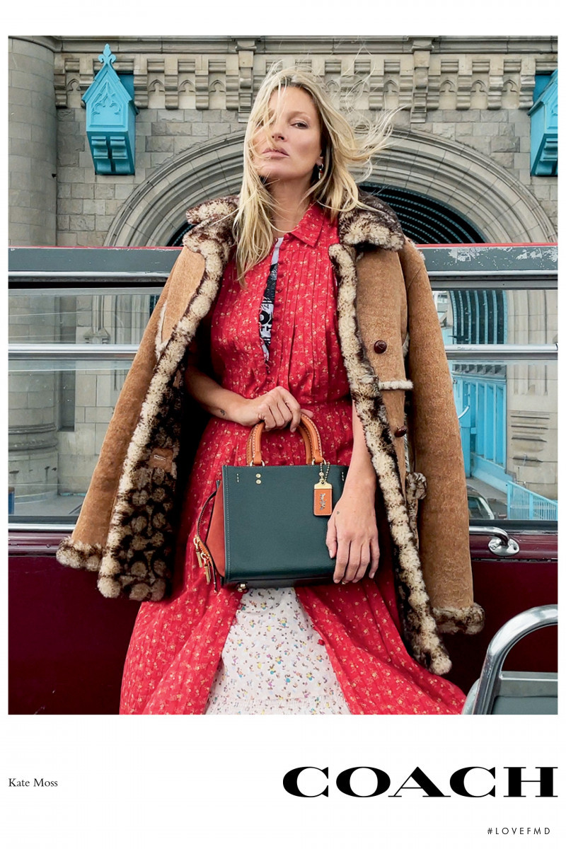 Kate Moss featured in  the Coach Coach Rogue Fall 2021 advertisement for Fall 2021