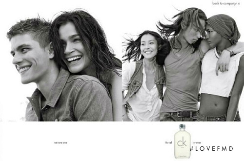 Liu Wen featured in  the Calvin Klein Fragrance One Fragrance advertisement for Spring/Summer 2009