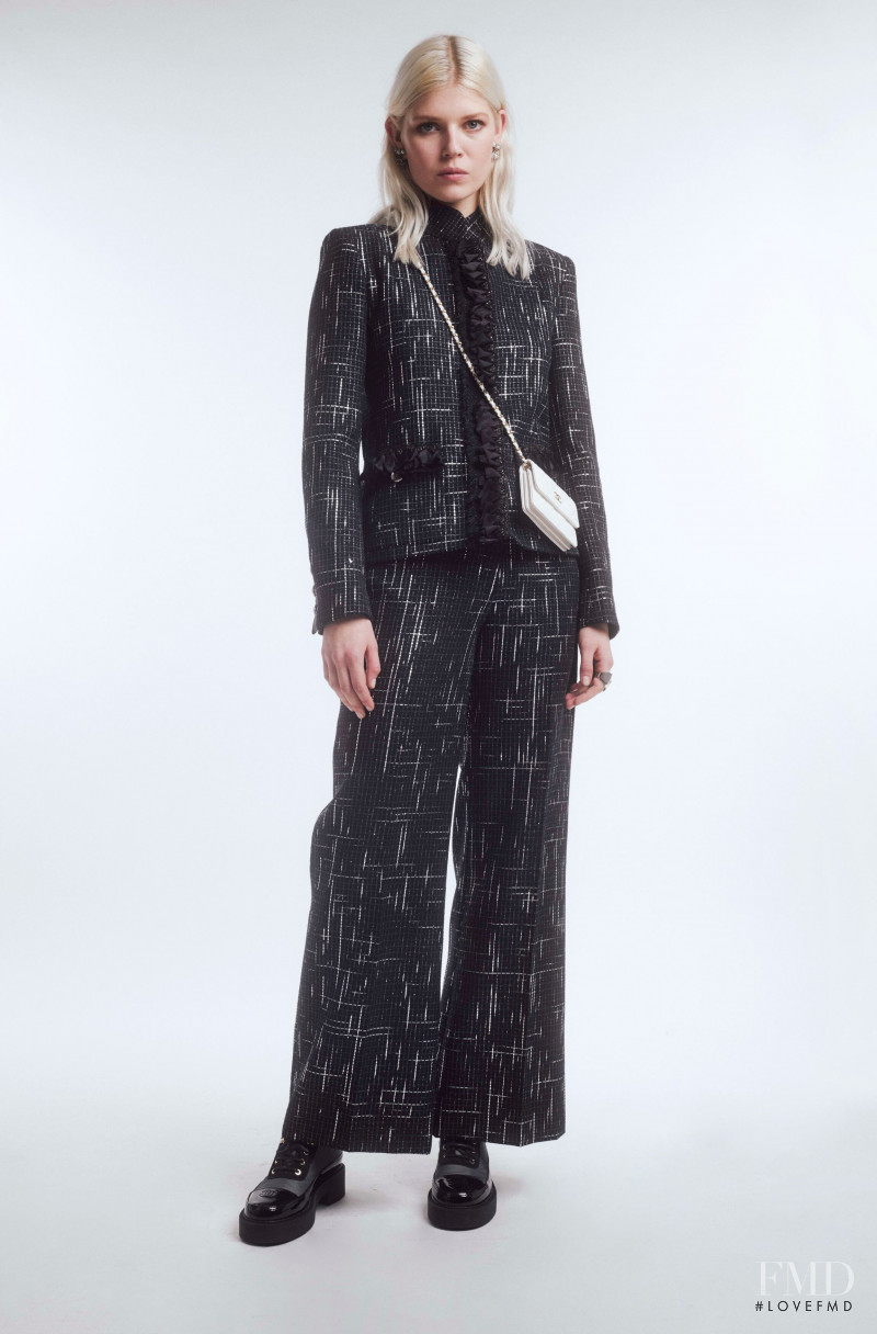 Ola Rudnicka featured in  the Chanel lookbook for Pre-Fall 2021