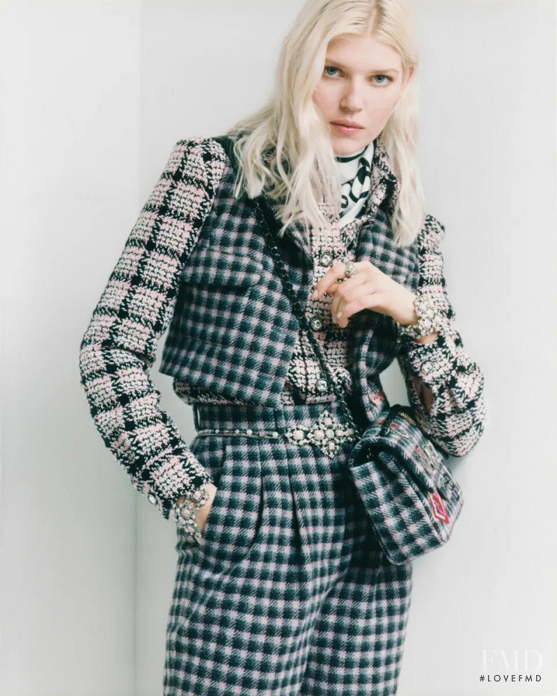 Ola Rudnicka featured in  the Chanel lookbook for Pre-Fall 2021