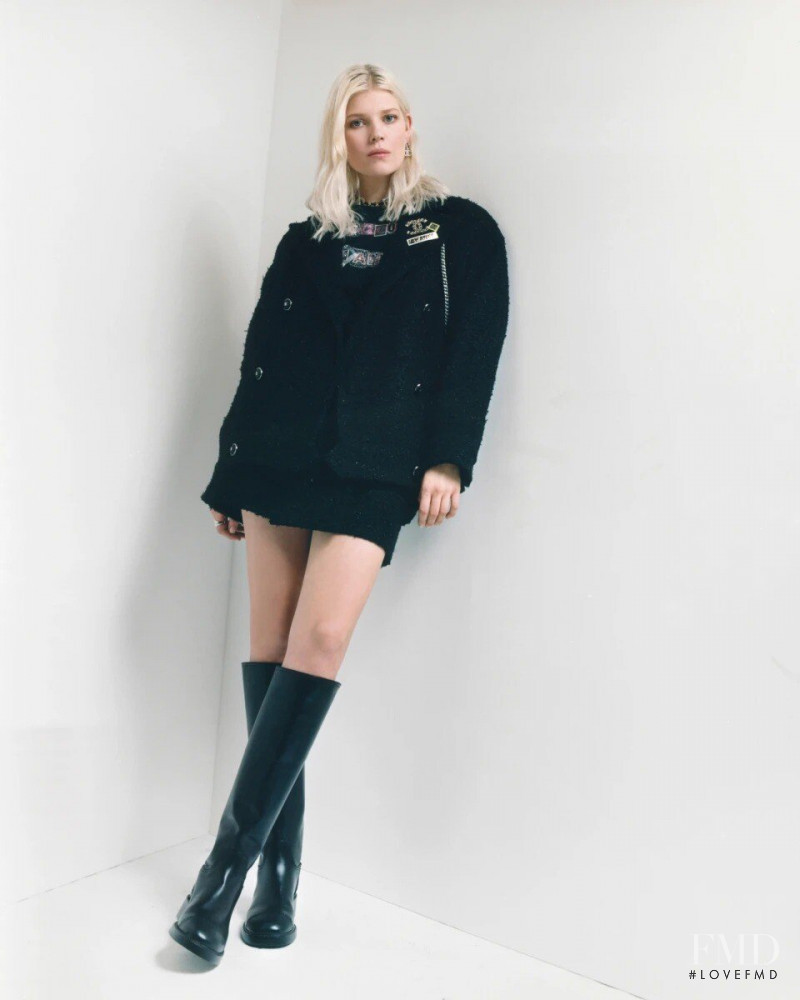 Ola Rudnicka featured in  the Chanel lookbook for Pre-Fall 2021