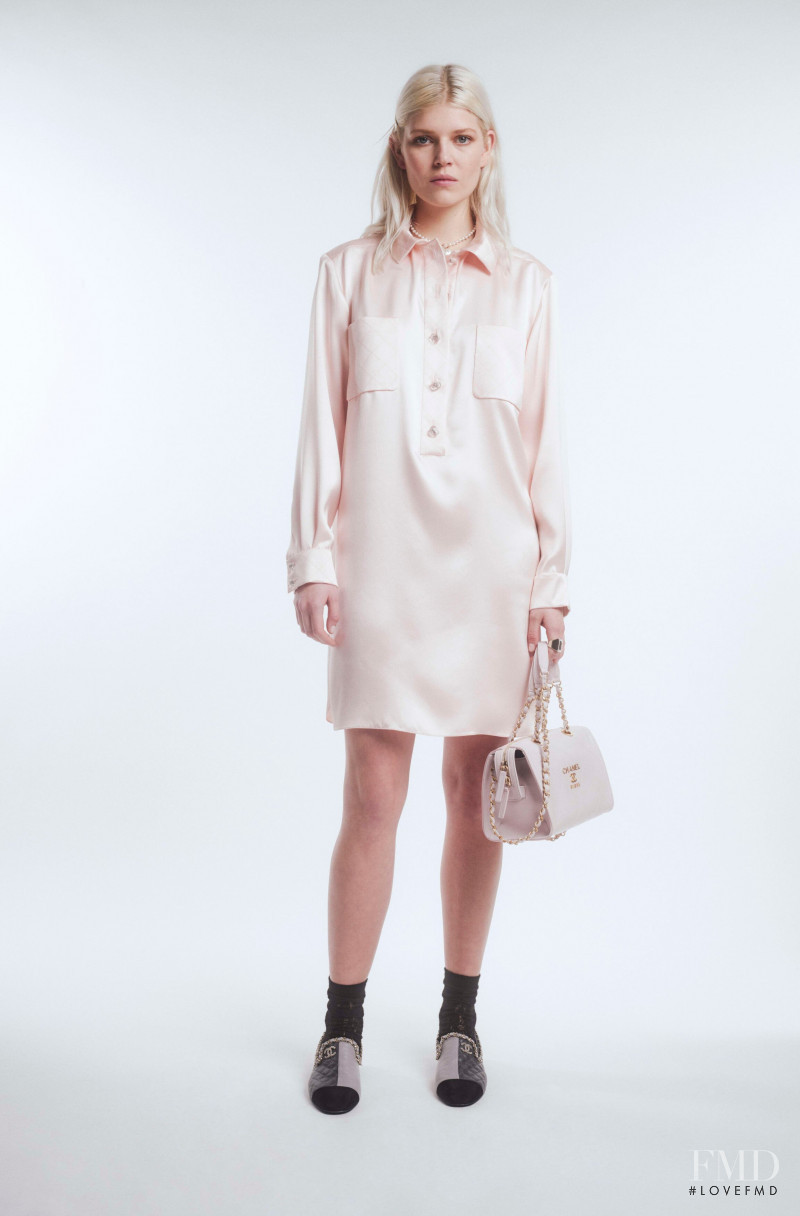 Ola Rudnicka featured in  the Chanel lookbook for Pre-Fall 2021