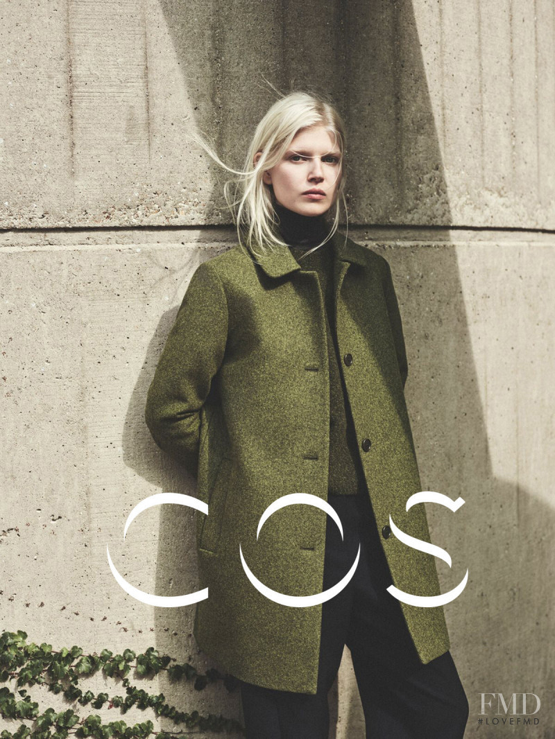 Ola Rudnicka featured in  the Cos Sweden advertisement for Autumn/Winter 2018