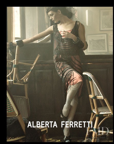 Kinga Rajzak featured in  the Alberta Ferretti advertisement for Spring/Summer 2009