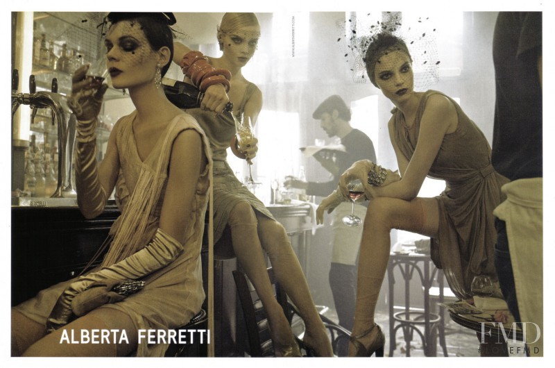Kinga Rajzak featured in  the Alberta Ferretti advertisement for Spring/Summer 2009