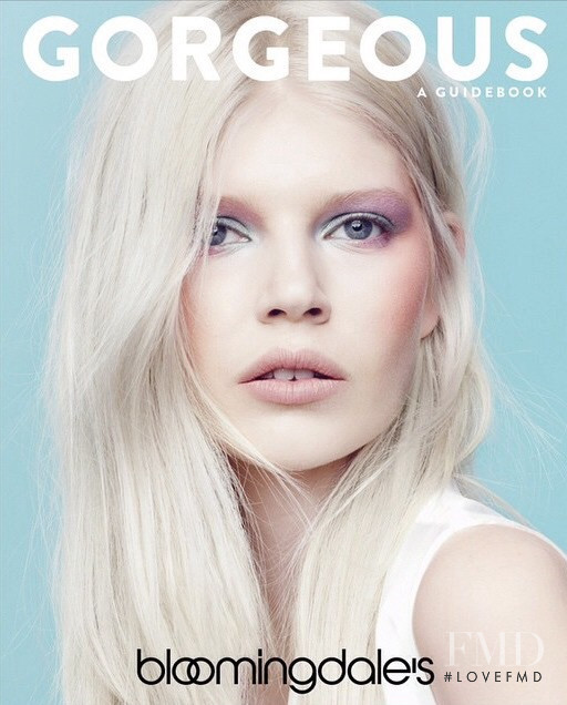 Ola Rudnicka featured in  the Bloomingdales Beauty Trends advertisement for Spring/Summer 2015