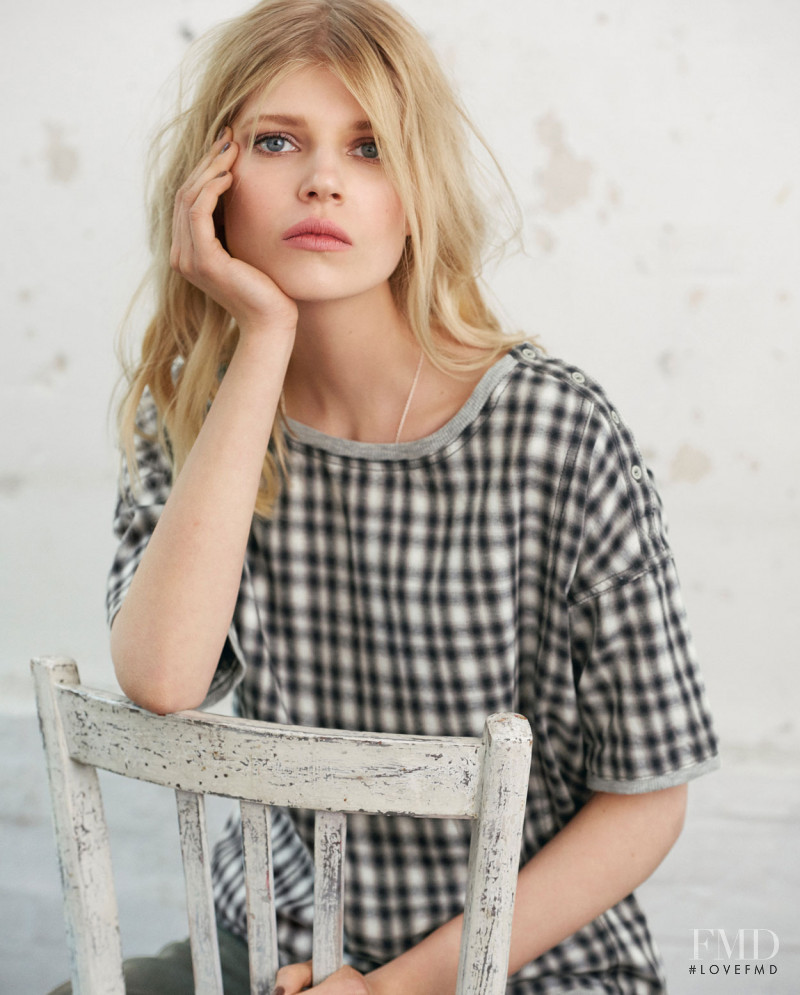 Ola Rudnicka featured in  the Wrap London lookbook for Autumn/Winter 2015