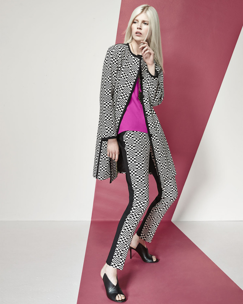 Ola Rudnicka featured in  the Neiman Marcus Trina Turk lookbook for Fall 2014