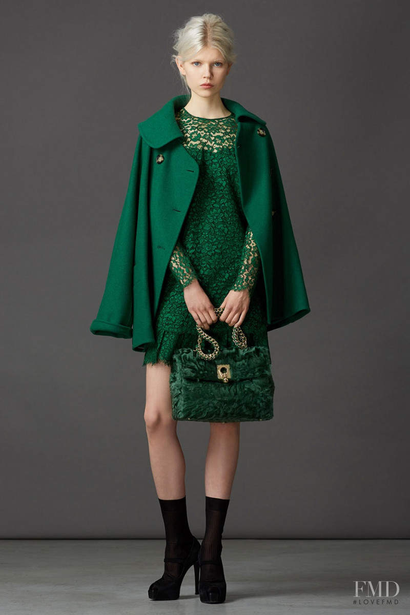 Ola Rudnicka featured in  the Ermanno Scervino lookbook for Pre-Fall 2014