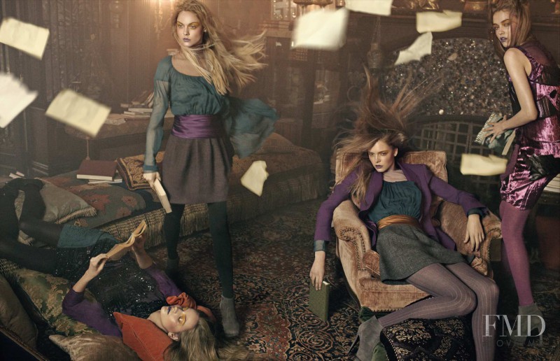 Dorothea Barth Jorgensen featured in  the Alberta Ferretti advertisement for Autumn/Winter 2009