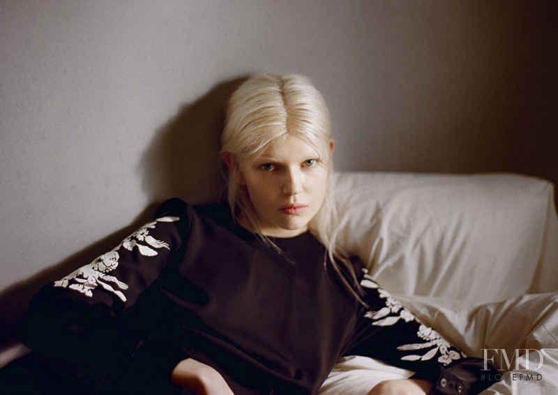 Ola Rudnicka featured in  the Victoria Beckham advertisement for Autumn/Winter 2014