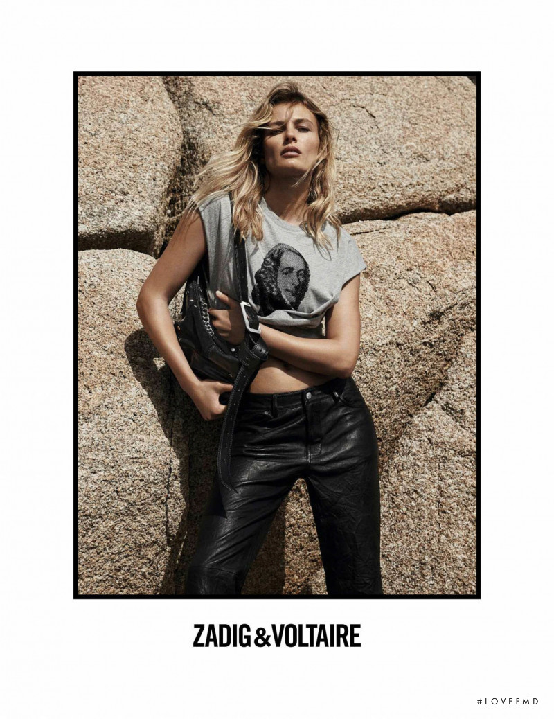 Edita Vilkeviciute featured in  the Zadig & Voltaire advertisement for Autumn/Winter 2021