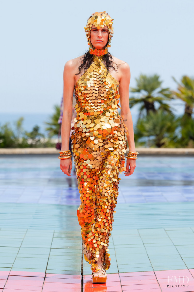 Cyrielle Lalande featured in  the Paco Rabanne fashion show for Spring/Summer 2022