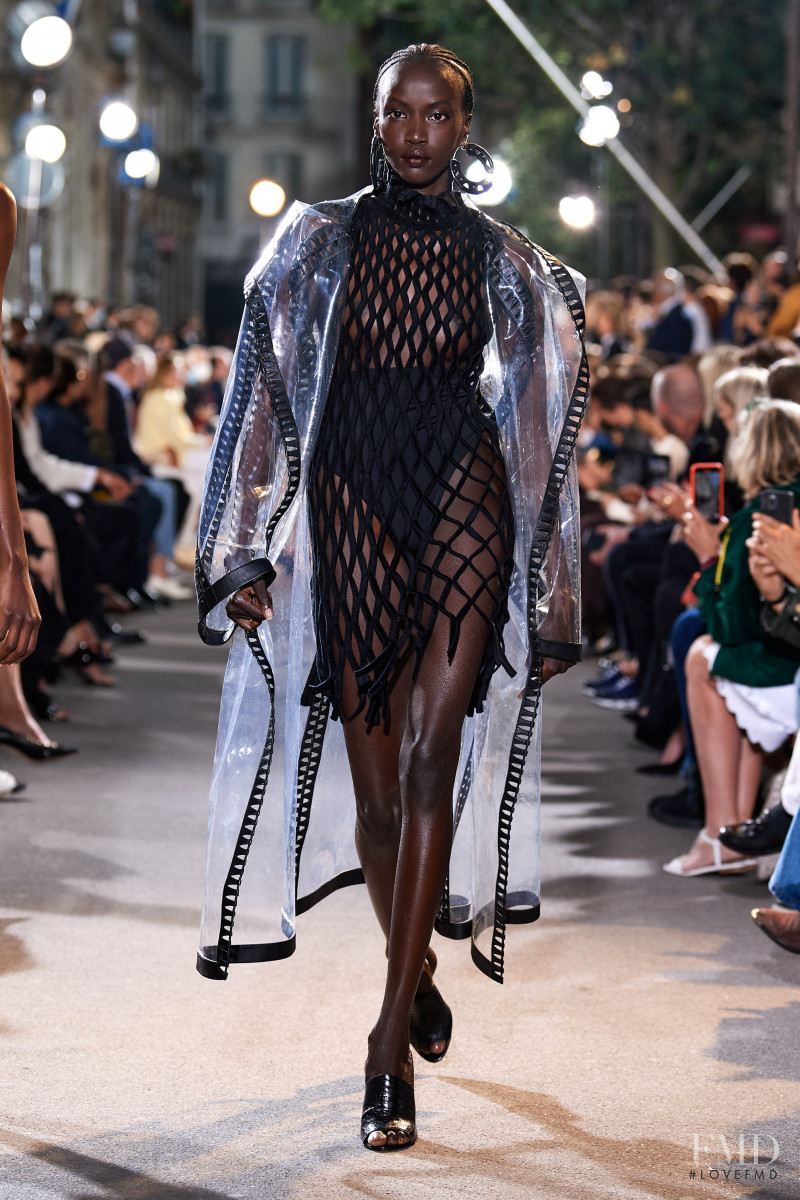 Anok Yai featured in  the Alaia fashion show for Spring/Summer 2022
