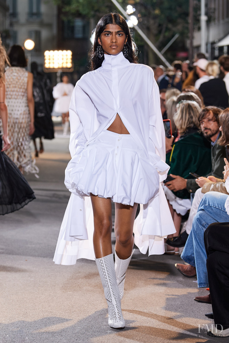 Ashley Radjarame featured in  the Alaia fashion show for Spring/Summer 2022