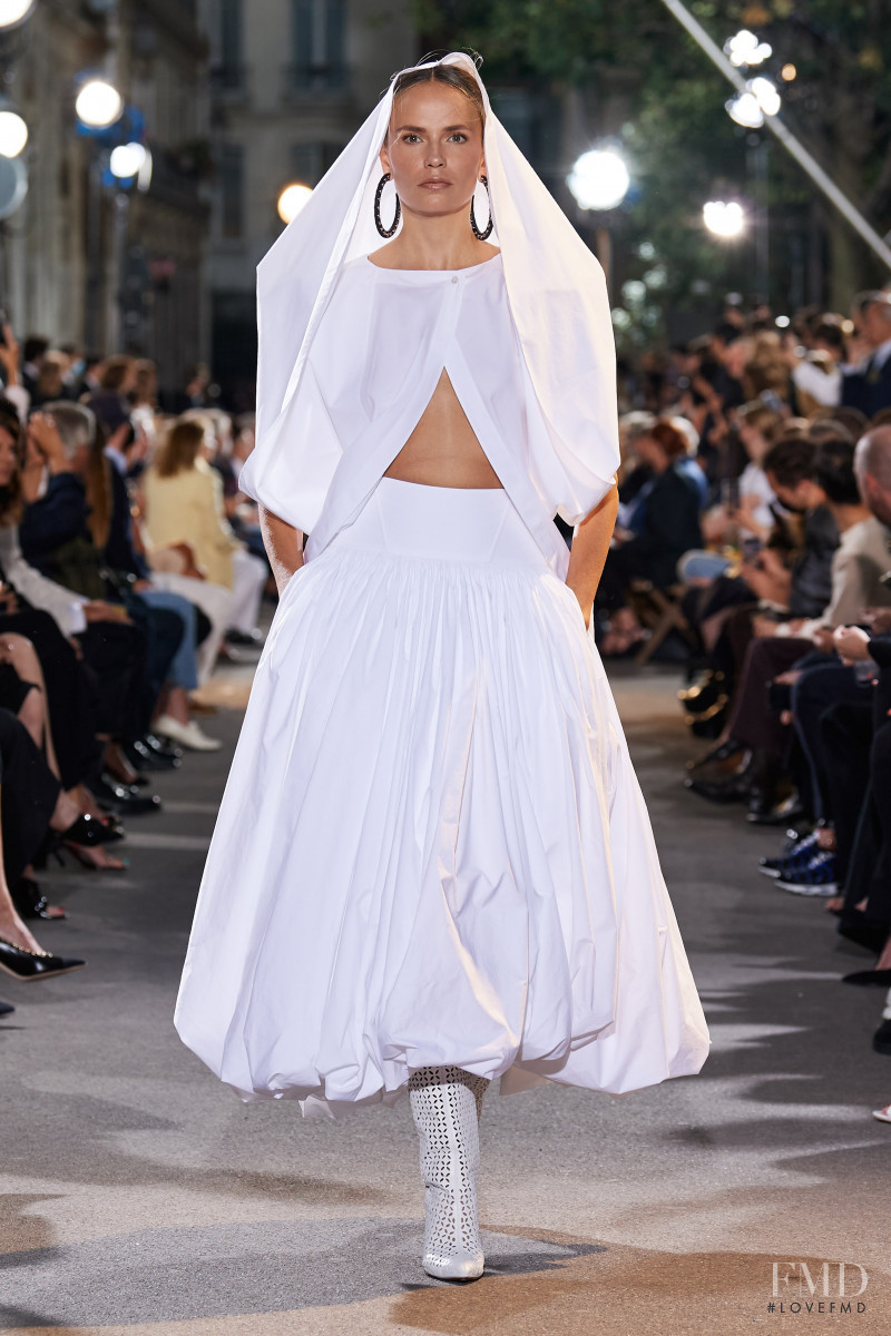 Natasha Poly featured in  the Alaia fashion show for Spring/Summer 2022