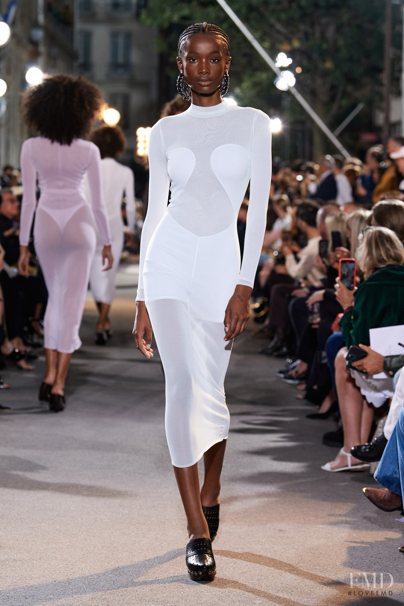 Imari Karanja featured in  the Alaia fashion show for Spring/Summer 2022