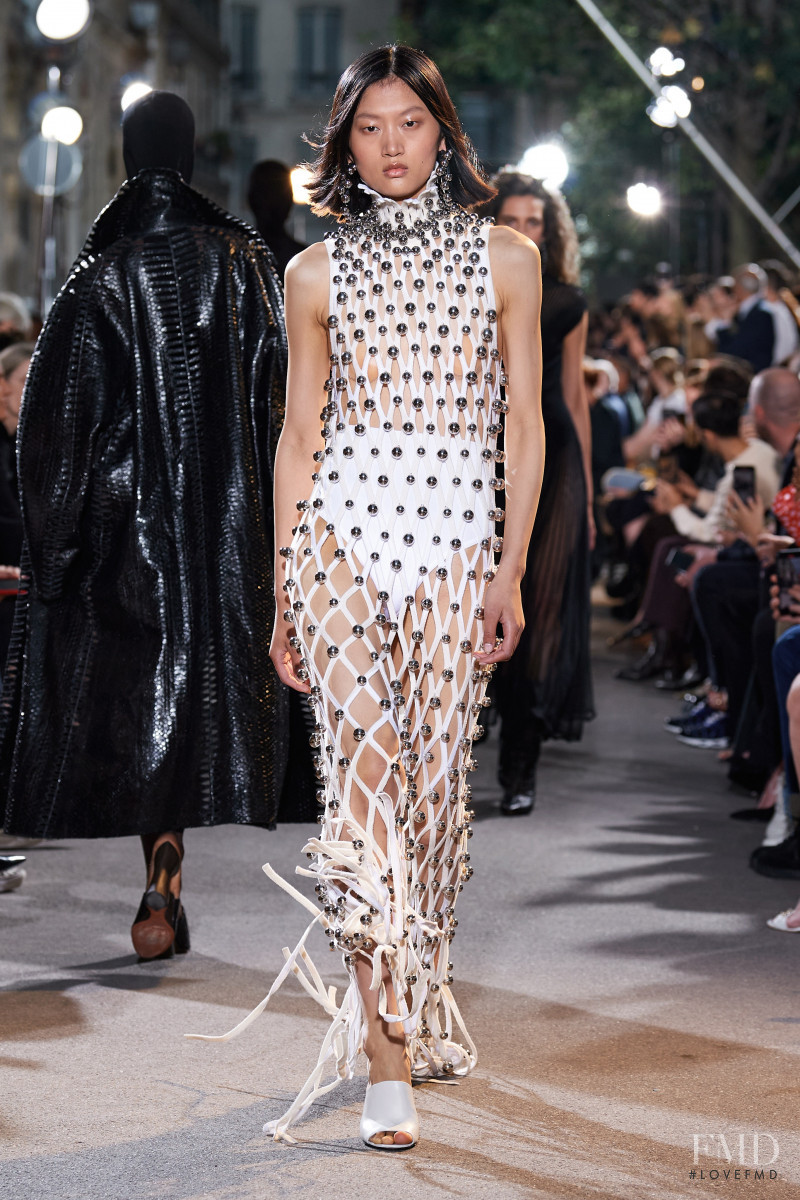 Yilan Hua featured in  the Alaia fashion show for Spring/Summer 2022