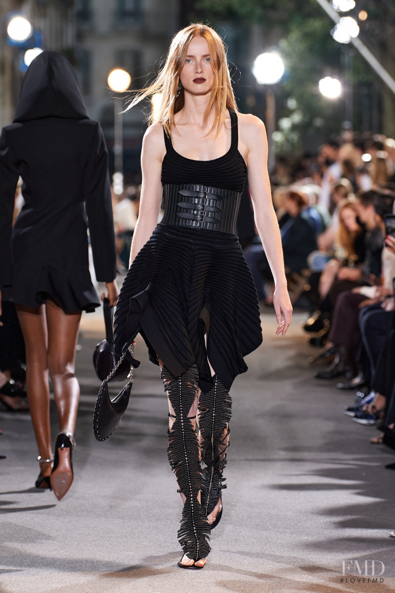 Rianne Van Rompaey featured in  the Alaia fashion show for Spring/Summer 2022