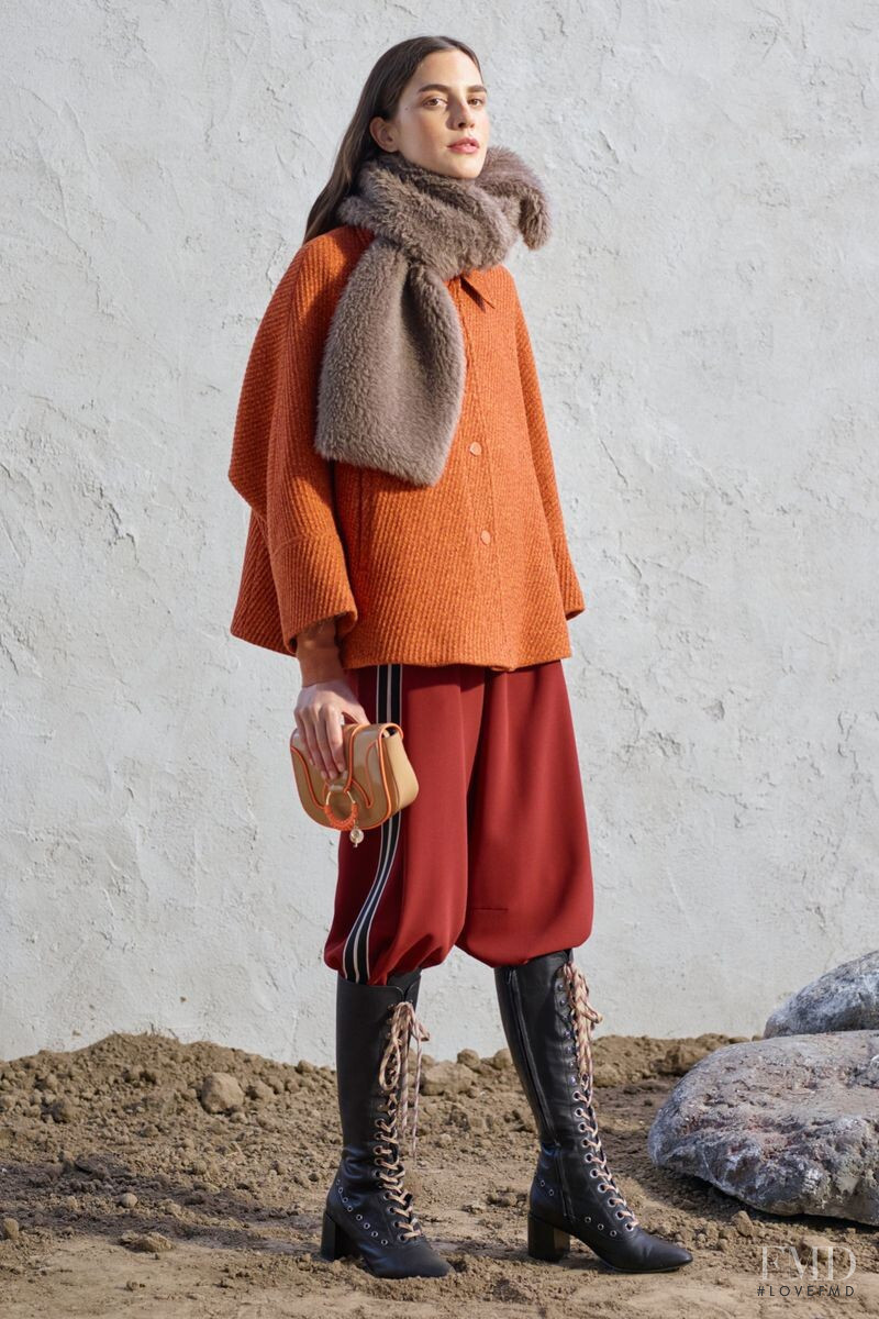 Denise Ascuet featured in  the See by Chloe lookbook for Autumn/Winter 2019
