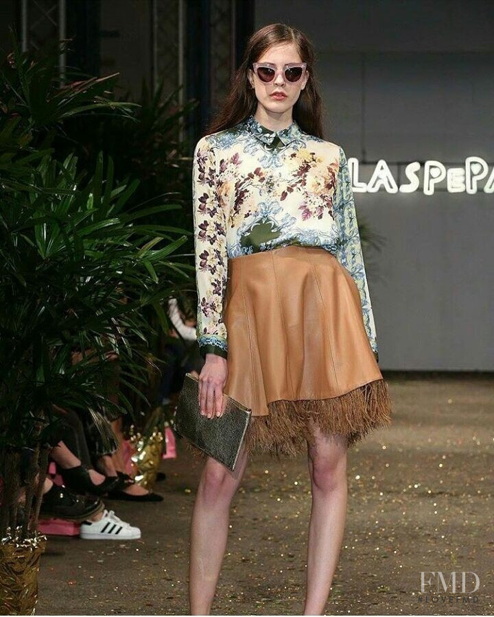 Denise Ascuet featured in  the Las Pepas fashion show for Spring/Summer 2017