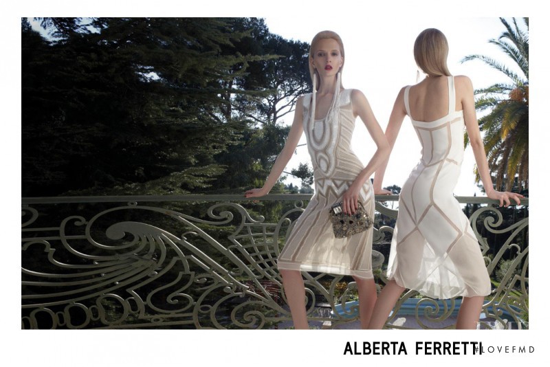 Daria Strokous featured in  the Alberta Ferretti advertisement for Spring/Summer 2012