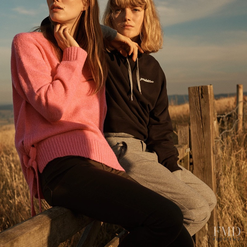 Mathilde Brandi featured in  the H&M Comfortable Fall lookbook for Fall 2017