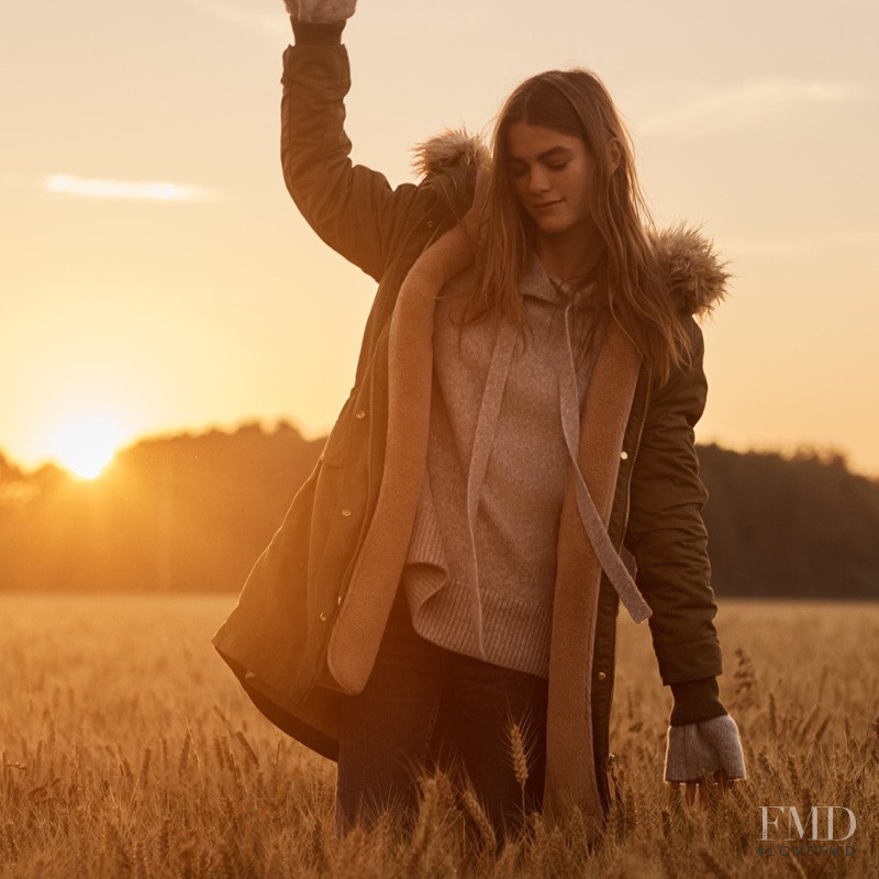 Mathilde Brandi featured in  the H&M Comfortable Fall lookbook for Fall 2017