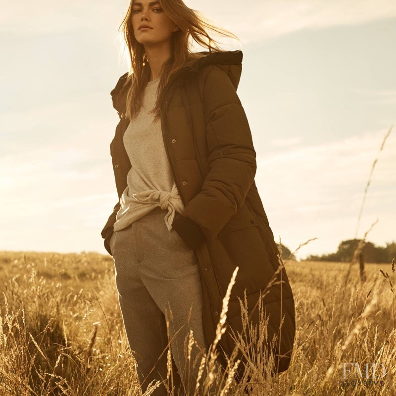 Mathilde Brandi featured in  the H&M Comfortable Fall lookbook for Fall 2017